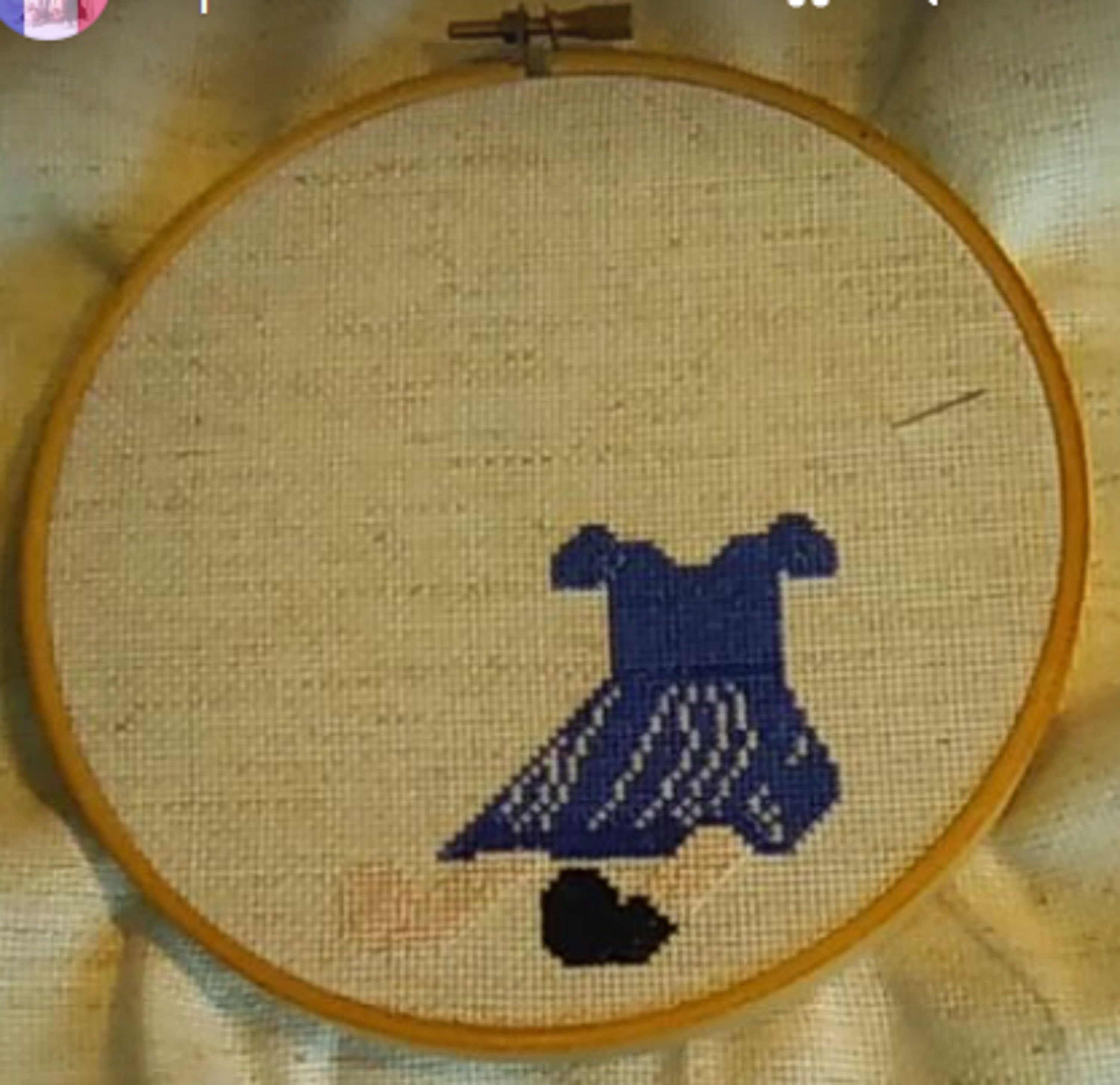 Not so good photo with my phone on cross stitch progress Not so good photo with my phone on cross stitch progress