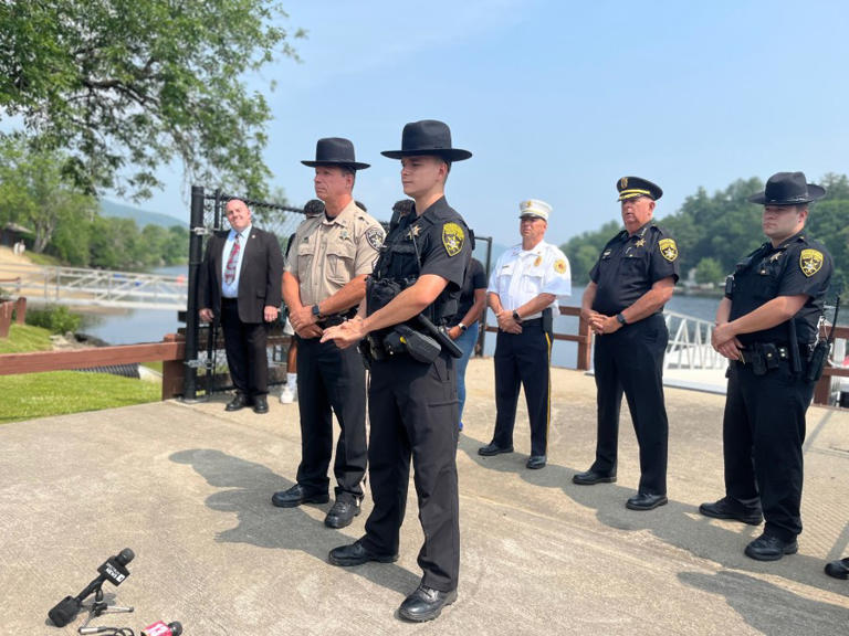 Police in Corinth New York at a press conference on Friday