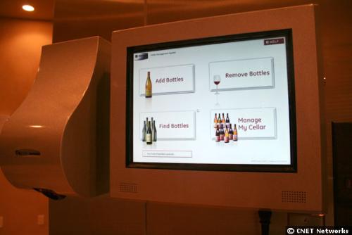 wine alert - This walk-in wine vault by General Electric and shown off in the Popular Science/Sunset Magazine House of Innovation uses an electronic inventory-management system, based on printable bar codes, that will help wine connoisseurs keep tabs on their collections--and even sends alerts when a specific wine is at its peak. A touch screen on the exterior of the wine cellar can be used to categorize, file into a designated space and track any bottle that comes into the cellar. If the bottle is taken out, just run it through the bar code scanner, and the inventory will be automatically updated.