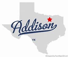 Map pf Addison Texas 