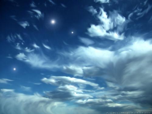 the heavens declare His mighty works! - the blue sky!