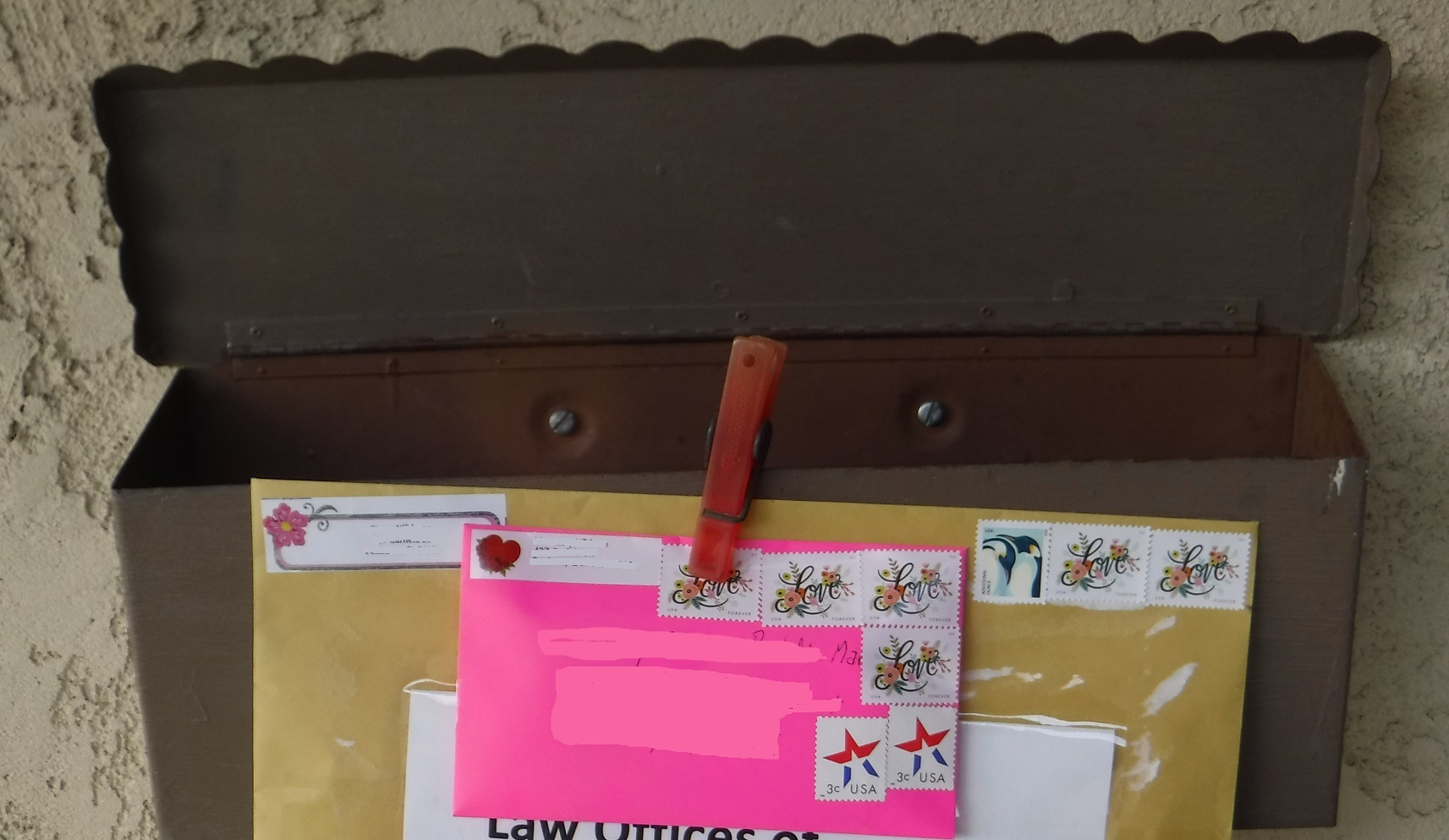 Photo I took of mail on the mailbox back at my house 2017 Photo I took of mail on the mailbox back at my house 2017