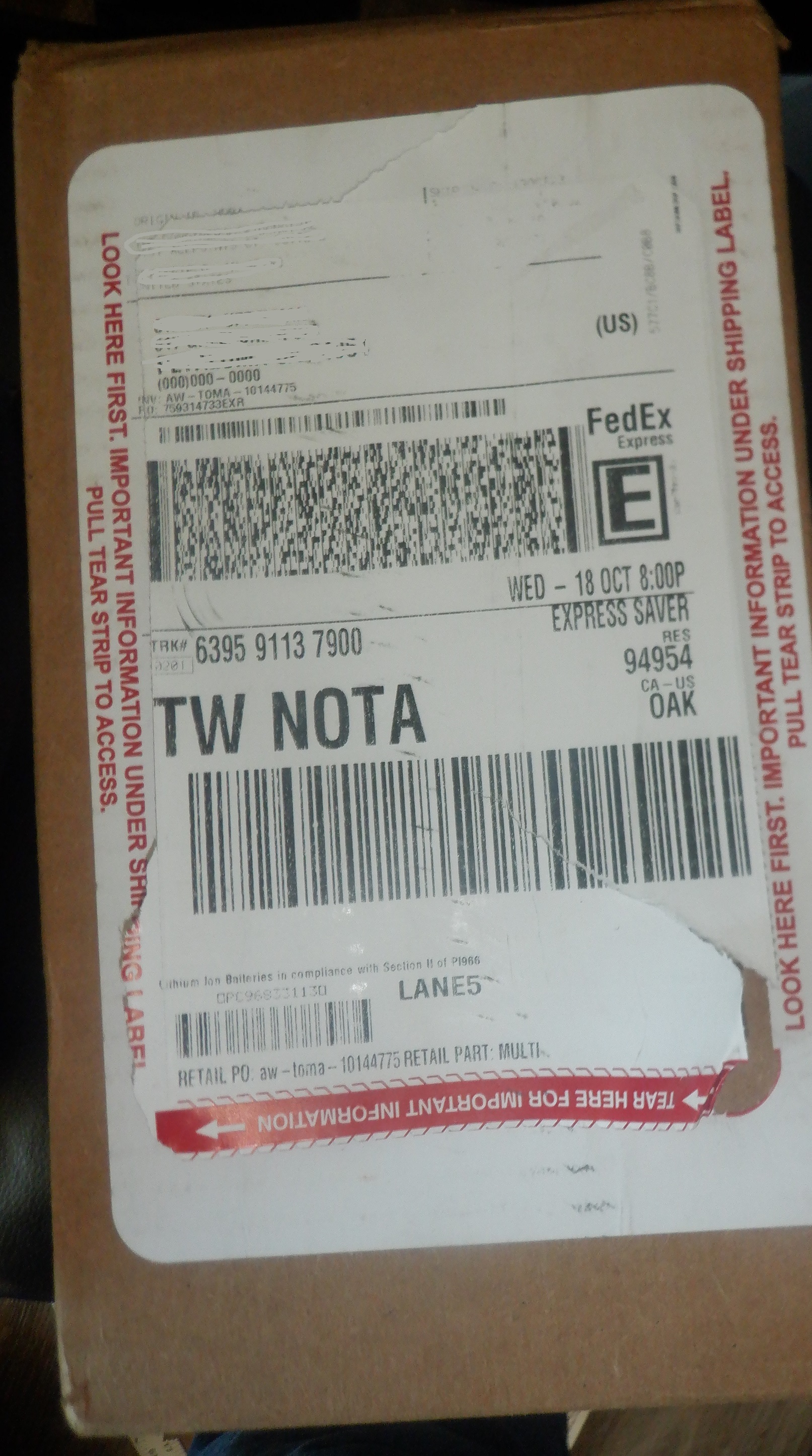 Photo I took of the box my new phone came in. Photo I took of the box my new phone came in.