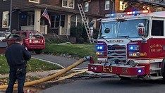 Firefighters in Elizabeth New Jersey put out a fire on Monday morning. Firefighters in Elizabeth New Jersey put out a fire on Monday morning.
