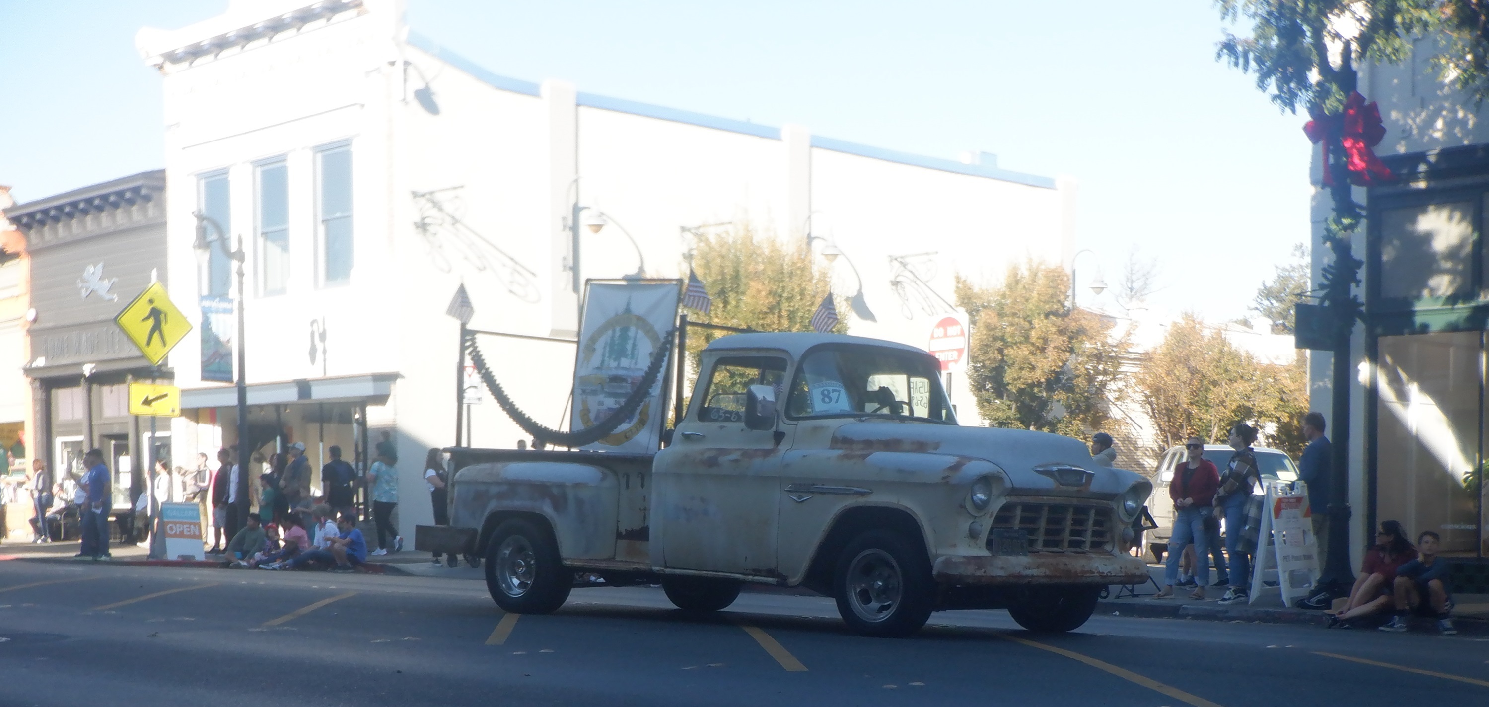 Truck from one angle in Vets day parade 11-11-23