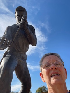 Me and an Elvis statue.  Selfie taken by and the property of FourWalls.