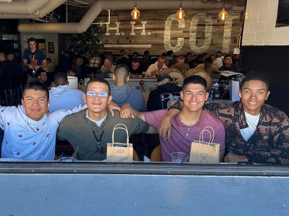 Camp Pendleton Marines receiving a free Thanksgiving meal on Thursday Camp Pendleton Marines receiving a free Thanksgiving meal on Thursday
