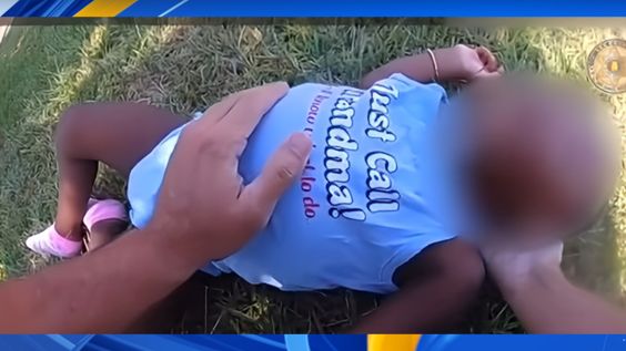 A hero police officer saving the life of a female infant in Georgia A hero police officer saving the life of a female infant in Georgia