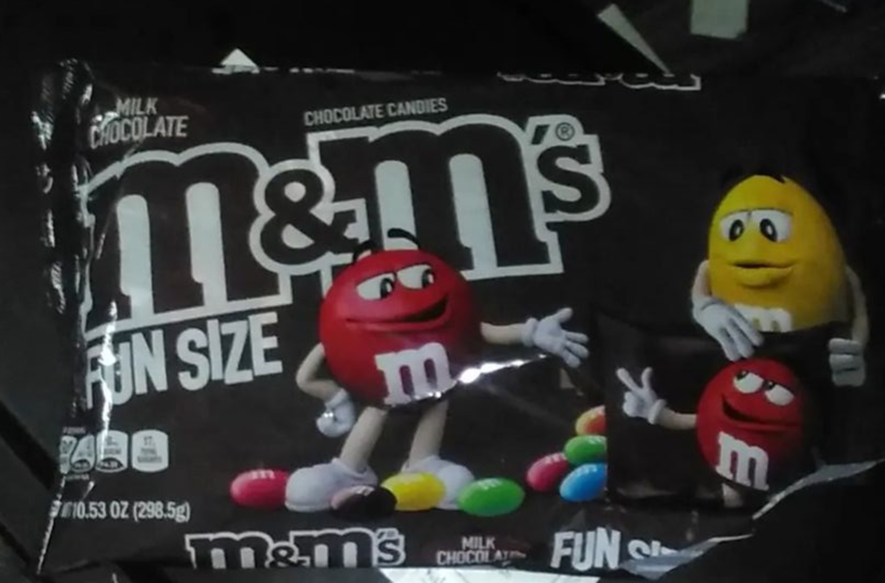 Photo I took of bag of M&M minis