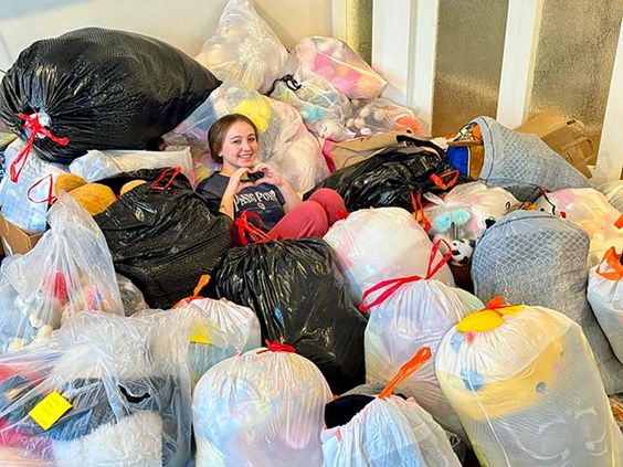 Sophia Sullivan who donated her dolls to needy persons in North Carolina Sophia Sullivan who donated her dolls to needy persons in North Carolina