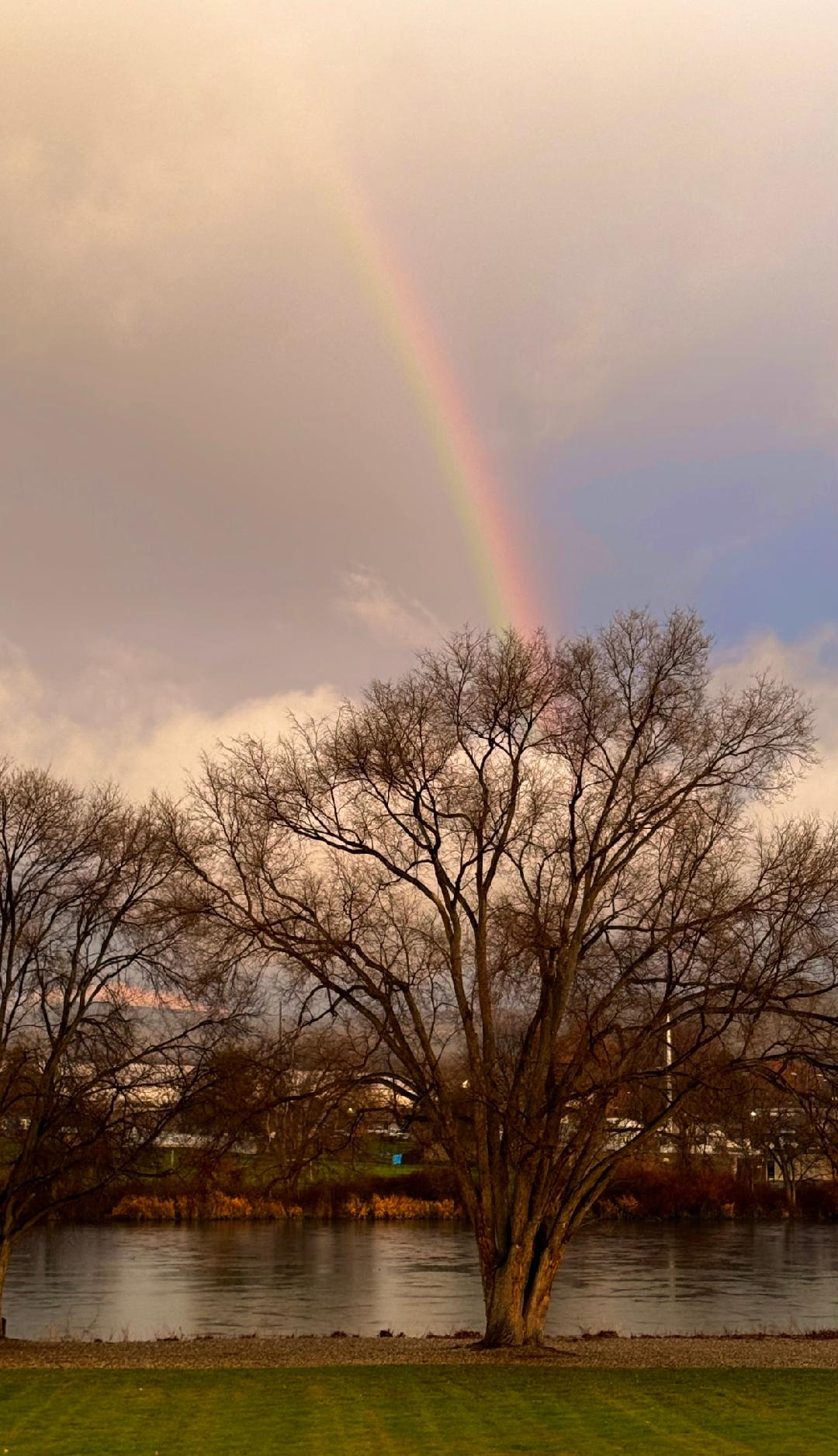 Rainbow over the Yakima River Prosser, Washington