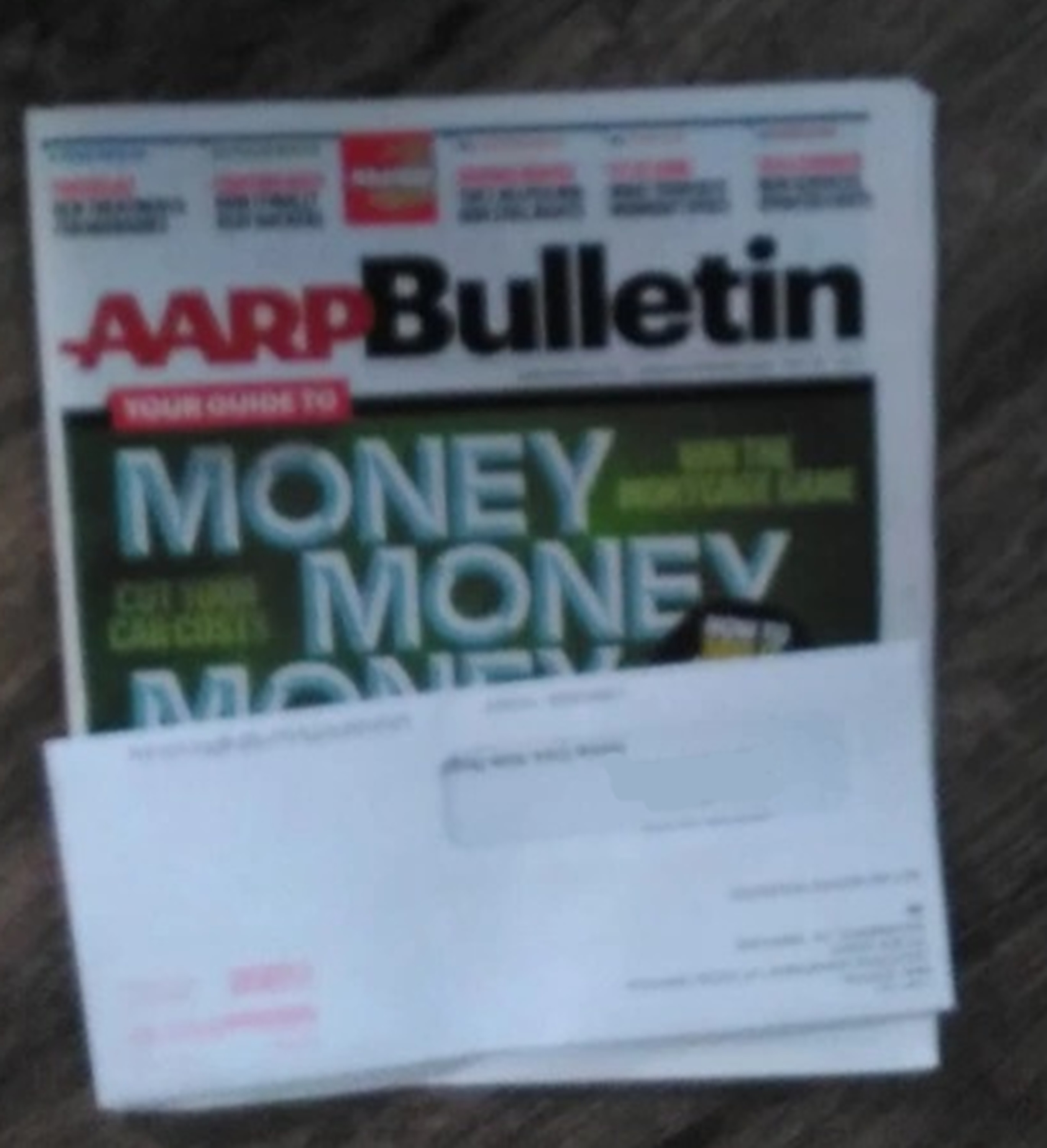 Photo I took of my "exciting" mail