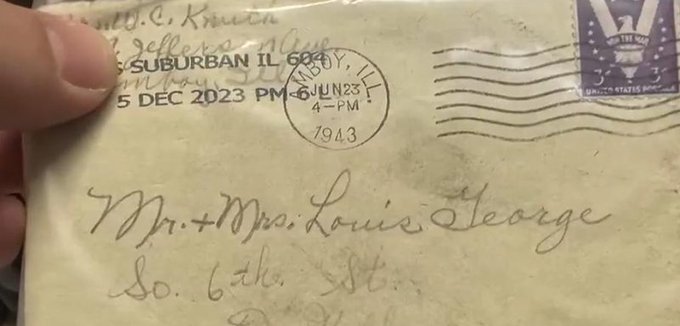 A letter that was lost in a post office in Illinois find its way to Oregon 80 years later 