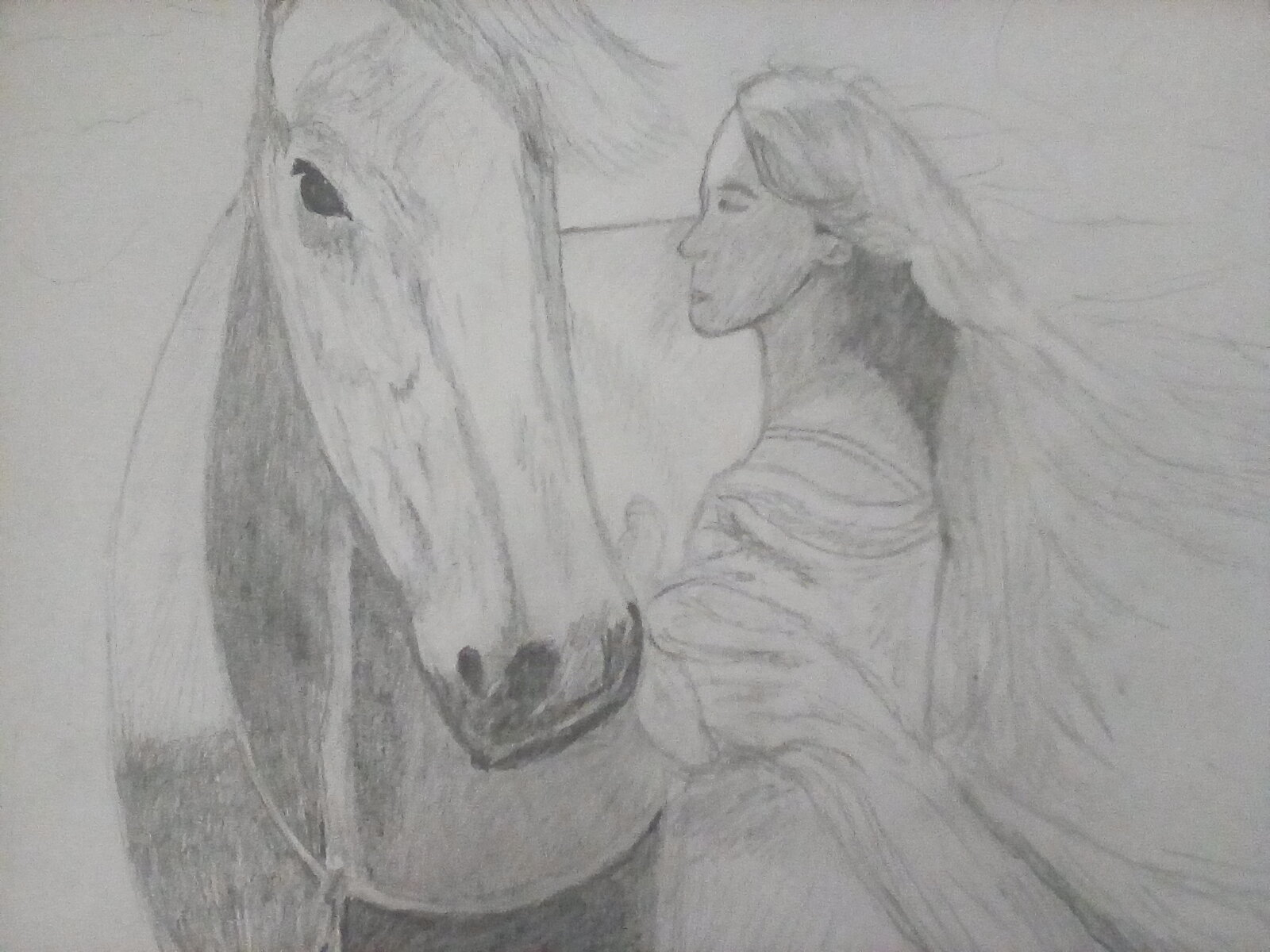 Horse and lady. 