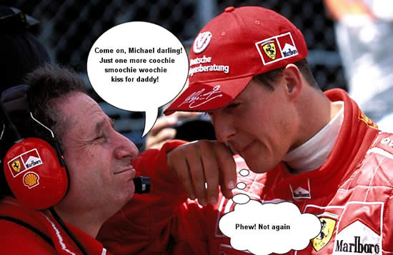 Funny photo of Schumacher and Todt - Funny photo of Schumacher and Todt