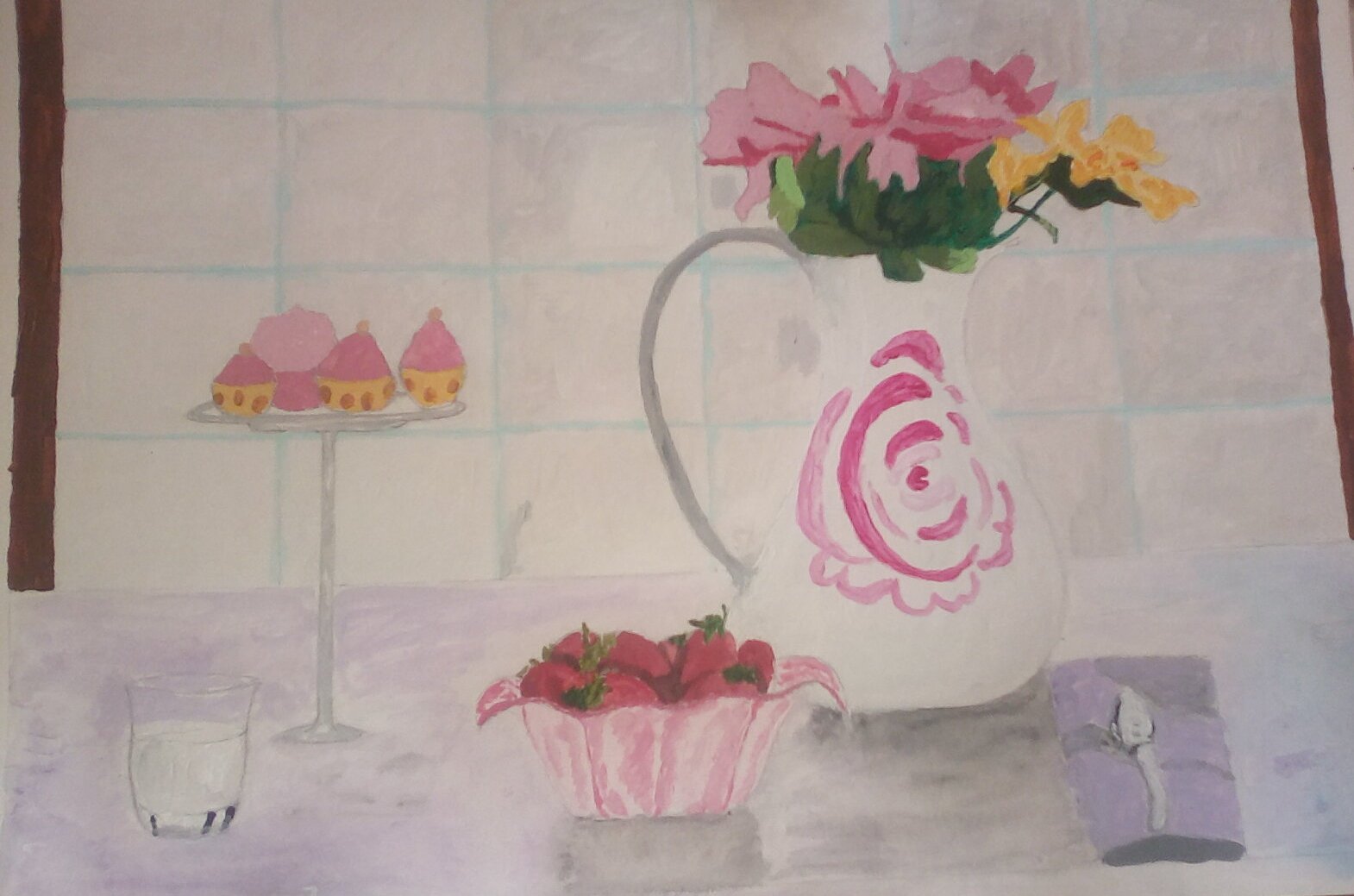 The finished still life. The finished still life.