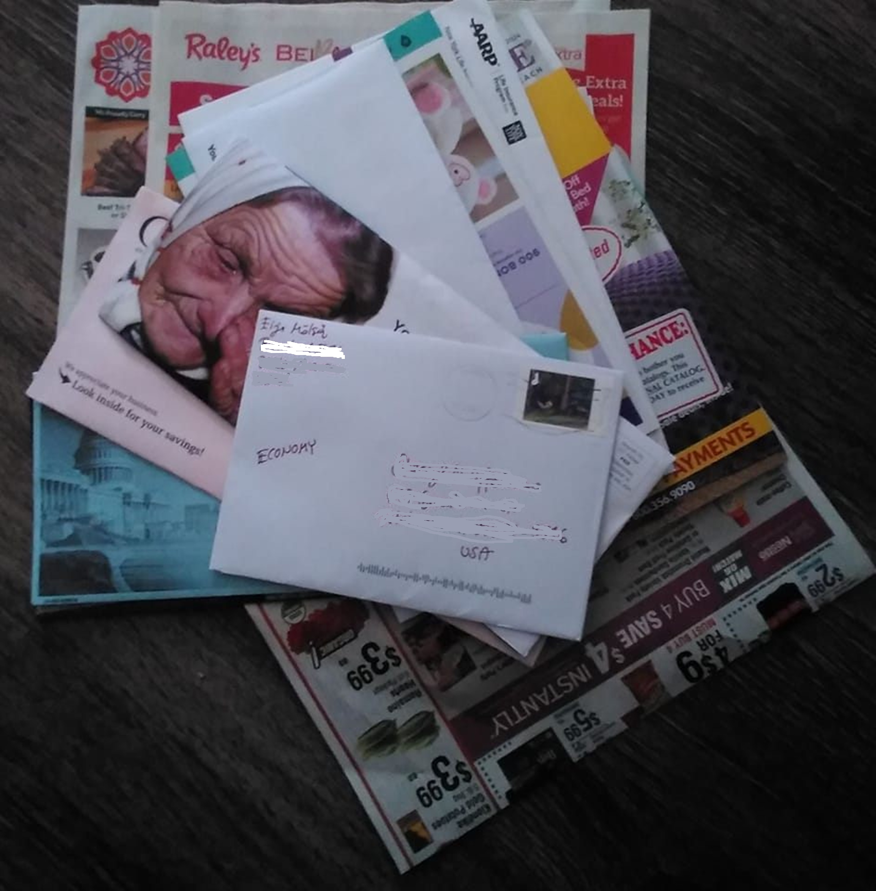 Photo I took of the mail Photo I took of the mail