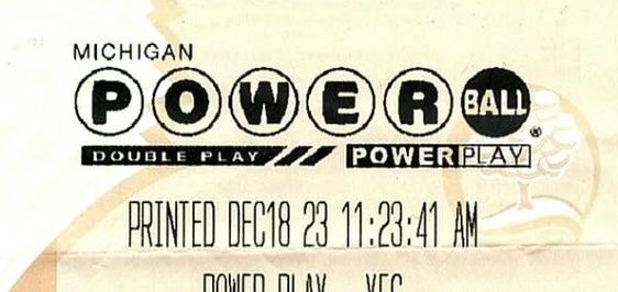 Image of a Power Ball lottery ticket in Michigan
