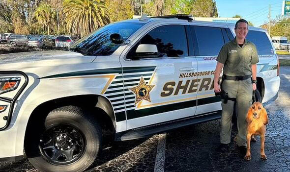 Deputy Sarah Ernstes and her K9 dog Mary Lu Deputy Sarah Ernstes and her K9 dog Mary Lu