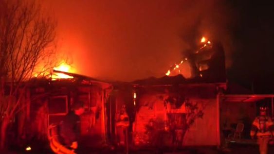 Scene of a fire in Houston Texas on Wednesday morning. Scene of a fire in Houston Texas on Wednesday morning.