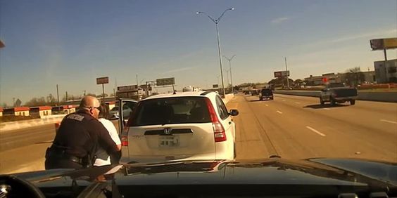 Mansfield Police Officer Chad Stevens saves the life of a motorist who was choking Mansfield Police Officer Chad Stevens saves the life of a motorist who was choking