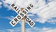 A railroad crossing sign in Ardmore Tennessee A railroad crossing sign in Ardmore Tennessee