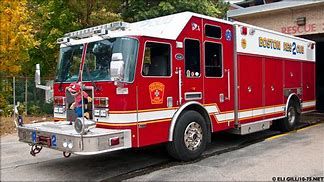Firetruck station in Boston Massachusetts