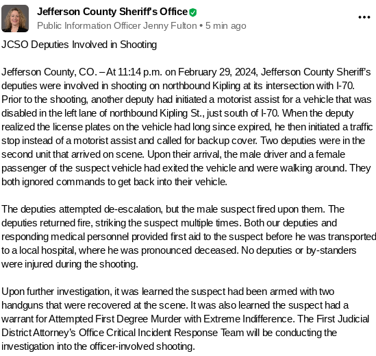 sheriff report
