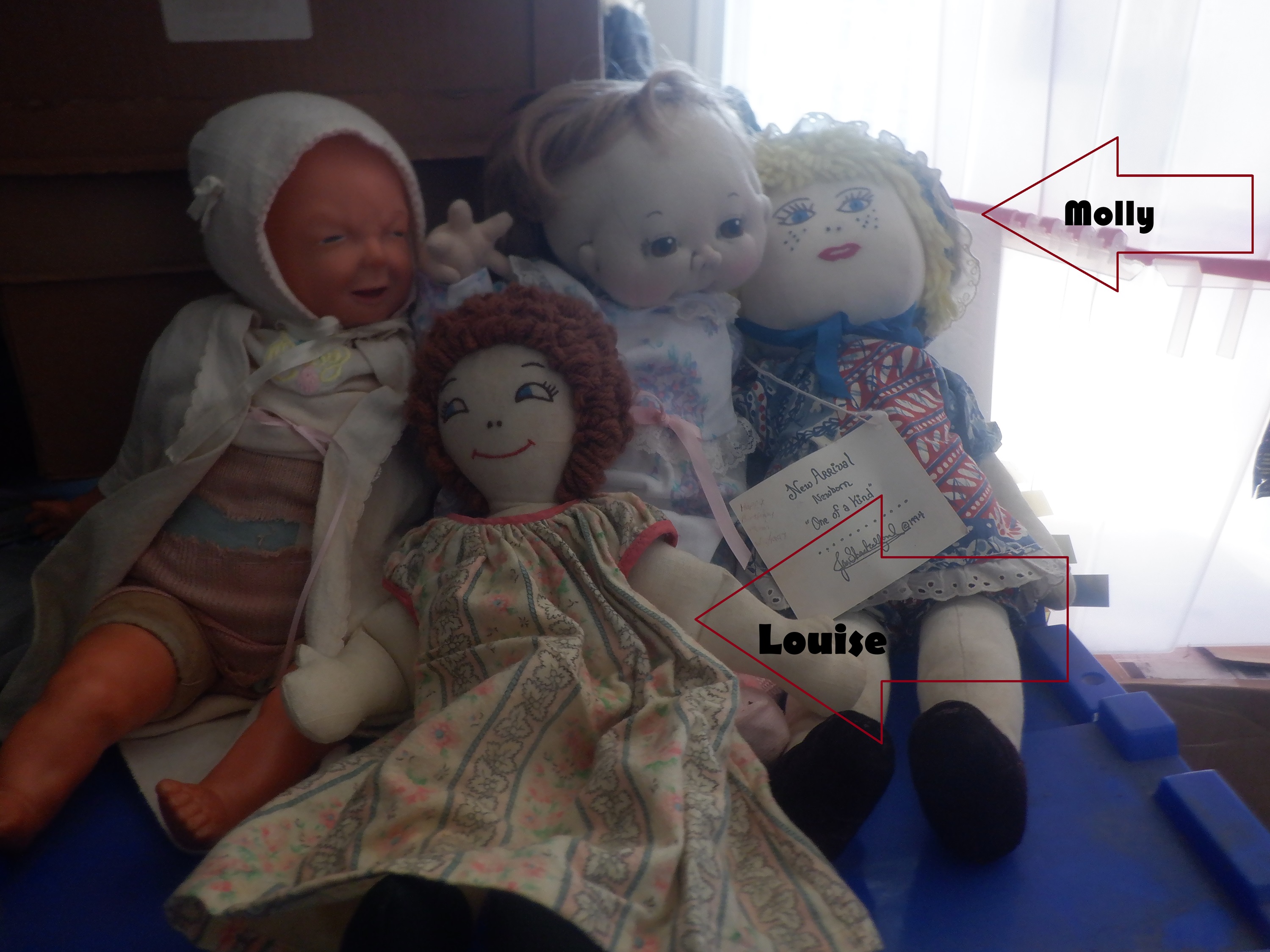 Photo I took of dolls I got out of a box