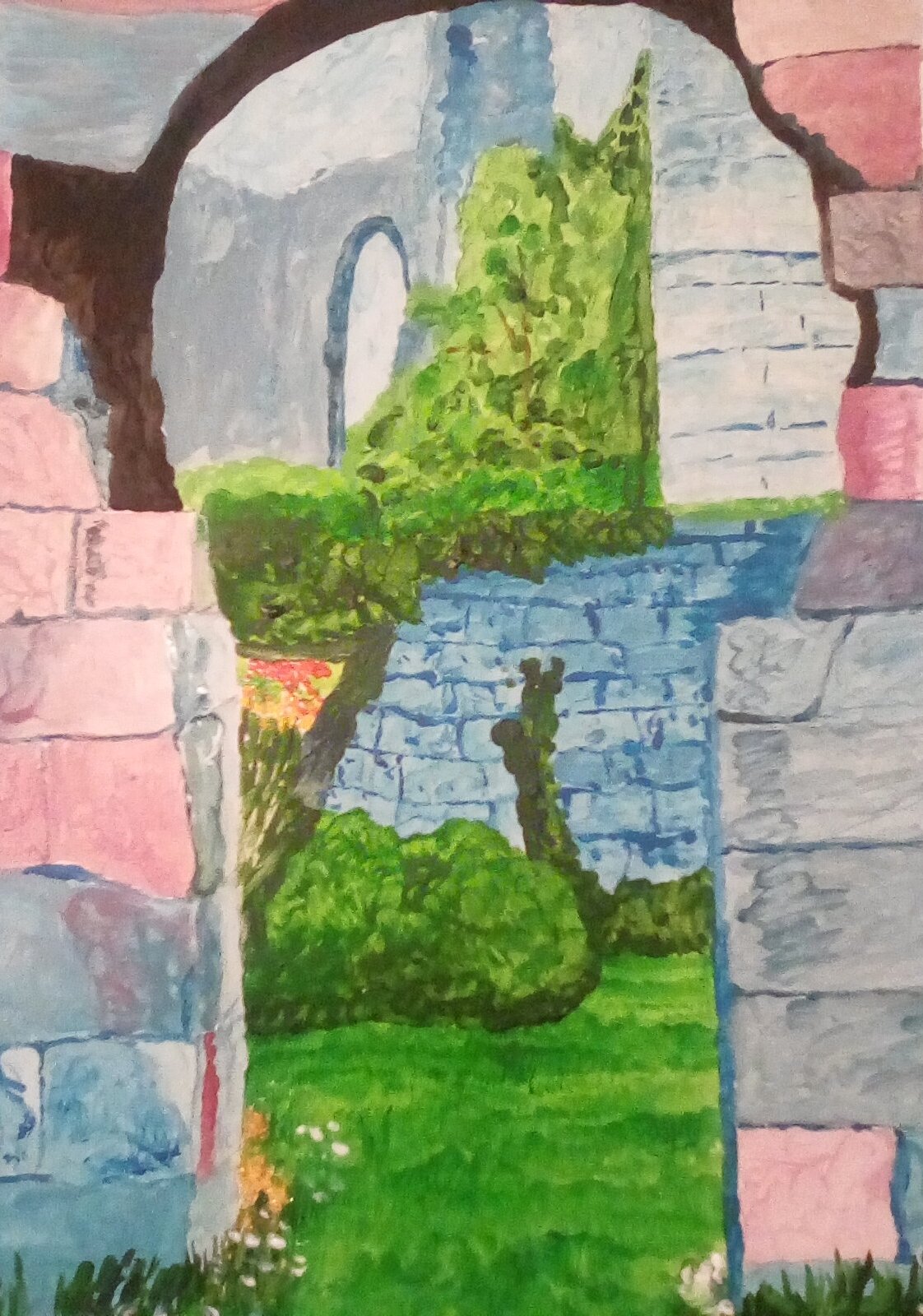 The Abbey Ruins painting - Almost finished The Abbey Ruins painting - Almost finished