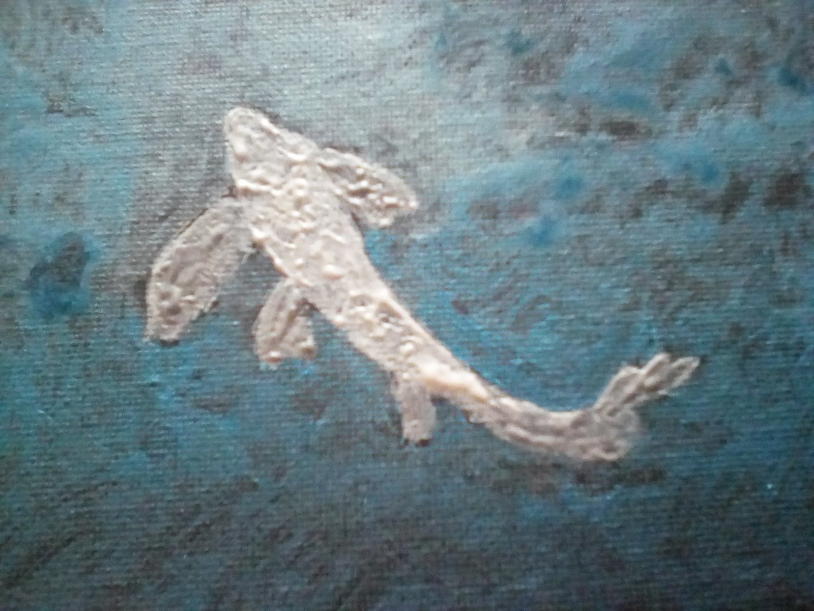 A practice piece - fish on mini canvas