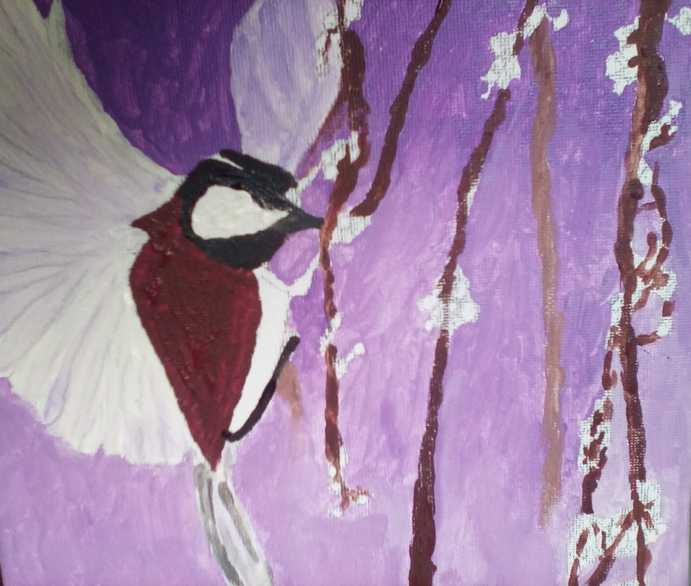 Hummingbird painting - Work in progress.