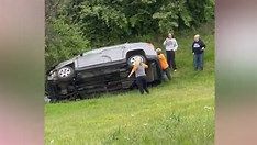 Auto accident scene in Tennessee.