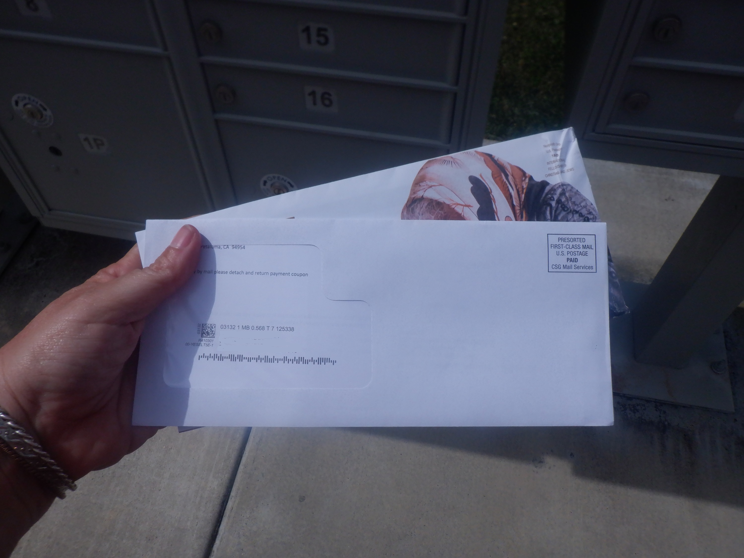 photo I took of my "exciting" mail. 