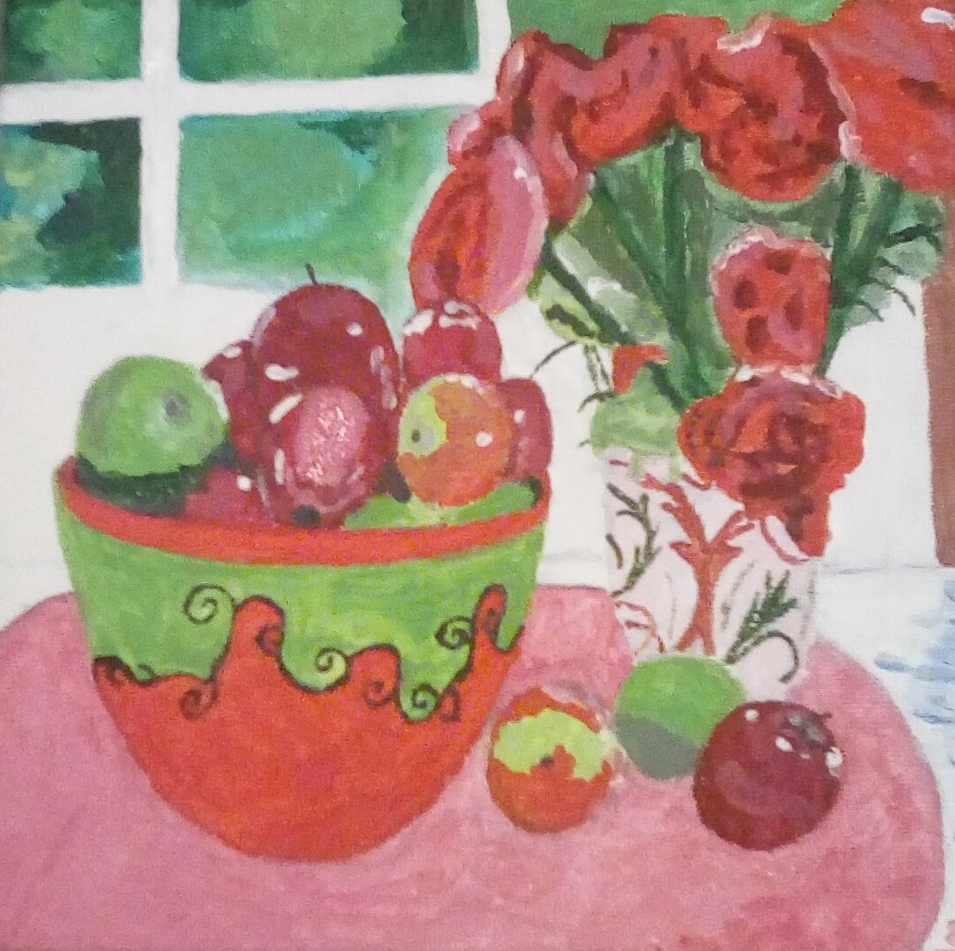 Still life acrylic painting. Still life acrylic painting.