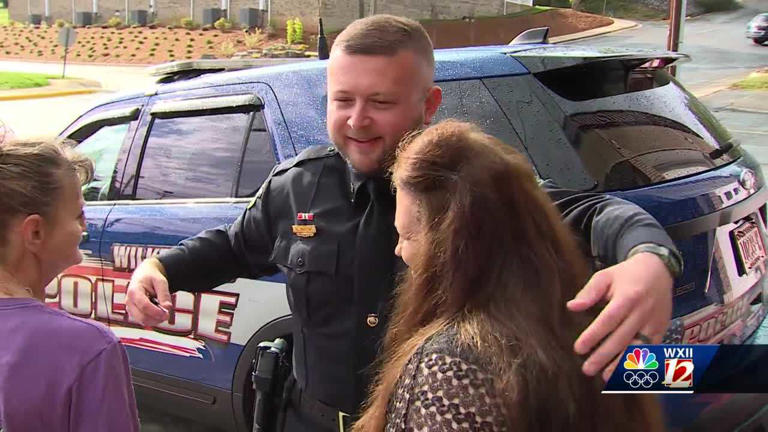 Police Sergeant Preston Parsons saves the lives of 2 Wilkesboro N C residents