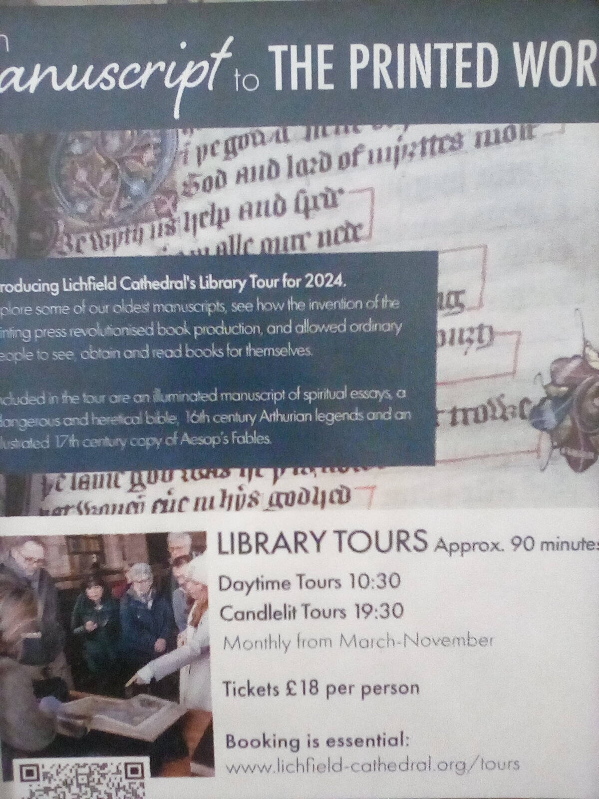 Cathedral Library Tours Poster.