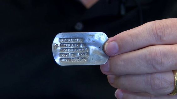 A dog tag that belonged to a USAF Vietnam War veteran returned to his owner