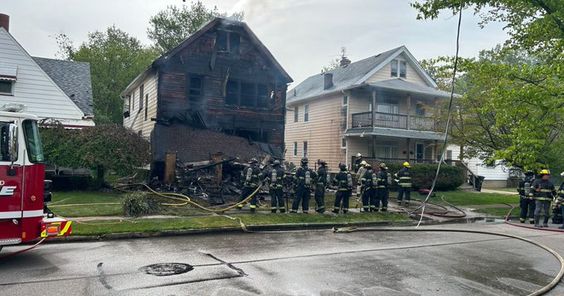 House fire in Cleveland Ohio on Monday morning.
