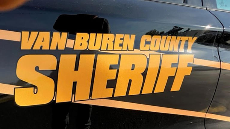 Image of a police car bearing the Van Buren Sheriff&#039;s Office
