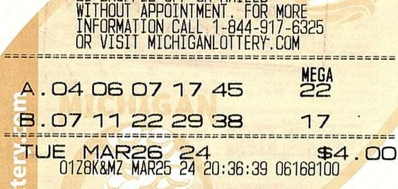 Image of a Mega Millions lottery ticket