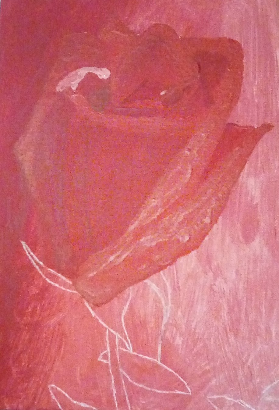 Rose painting - Work in progress. Rose painting - Work in progress.