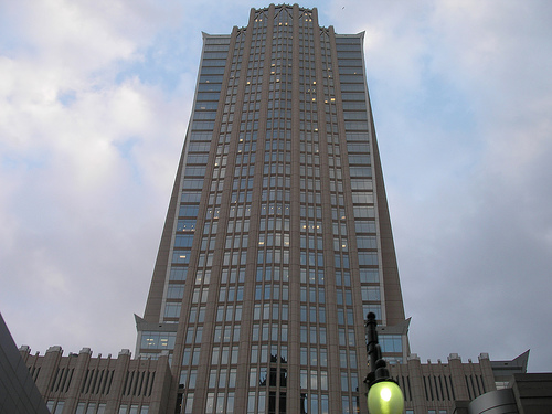 Hearst Tower - I always call this the 'Batman Building' because it looks like something you'd see in Gotham City.