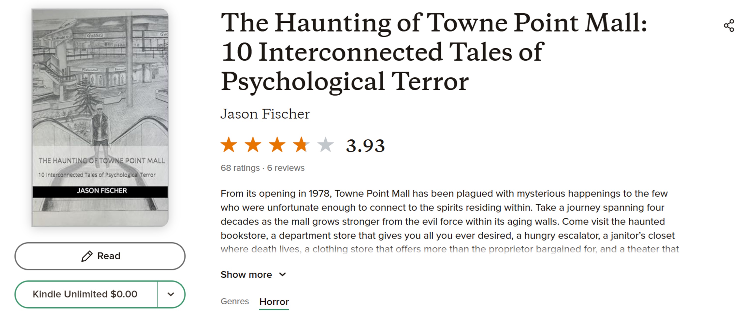 Screencap of my GoodReads page with this dumb book