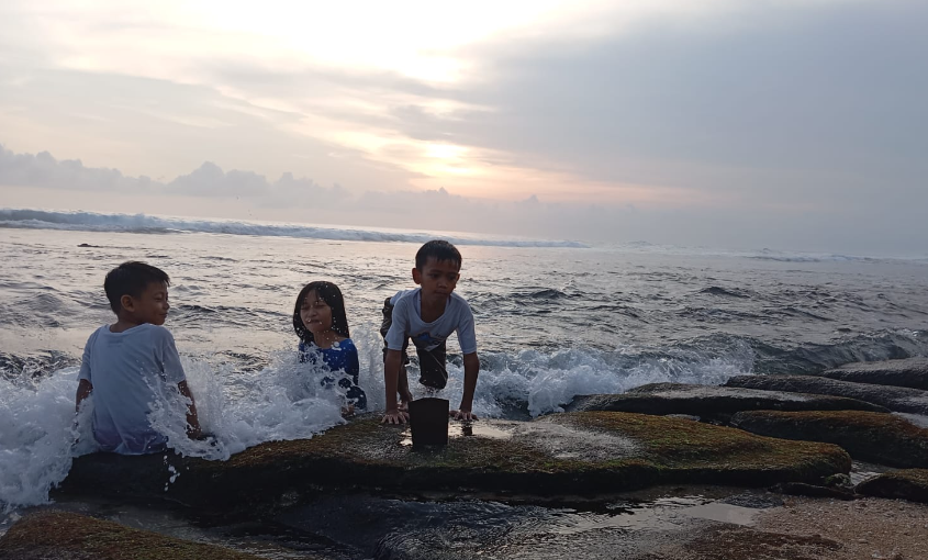 Photo is my kids when at beach