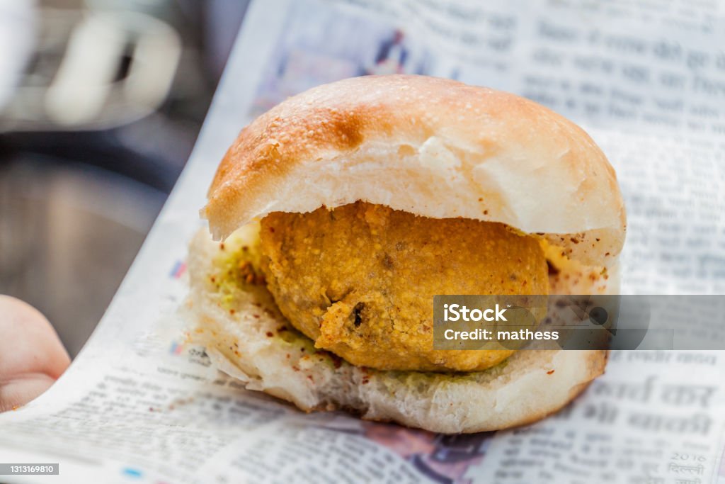 Indian street food - vada pav Indian street food - vada pav