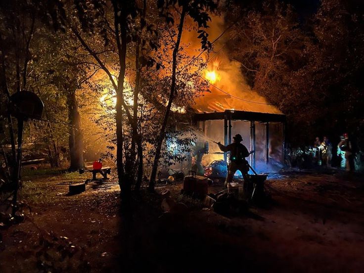 House on fire in Tallahassee Florida that was put out by firefighters on Friday