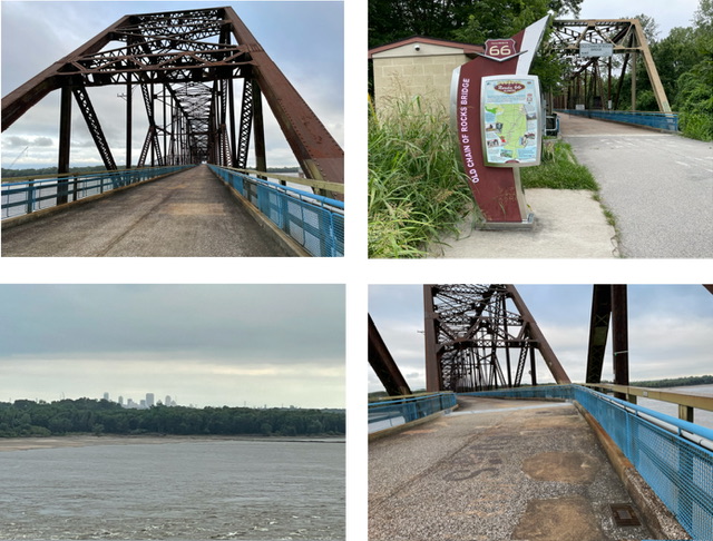 Photos from the walk on the Chain of Rocks Bridge over the Mississippi River. Photos taken by and the property of FourWalls. Photos from the walk on the Chain of Rocks Bridge over the Mississippi River. Photos taken by and the property of FourWalls.