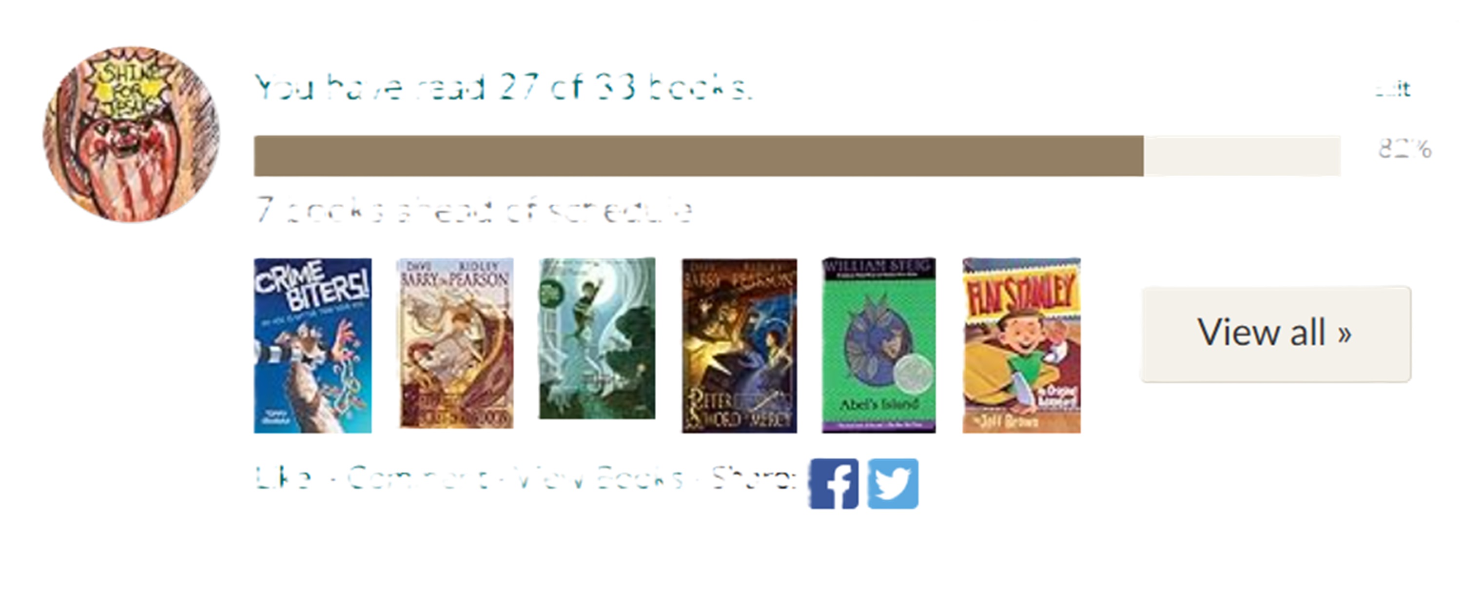 Screen cap from my GoodReads page Screen cap from my GoodReads page