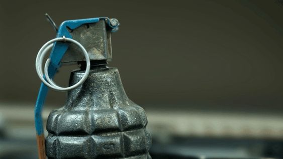Grenade located in a neighborhood in Clinton Utah Grenade located in a neighborhood in Clinton Utah